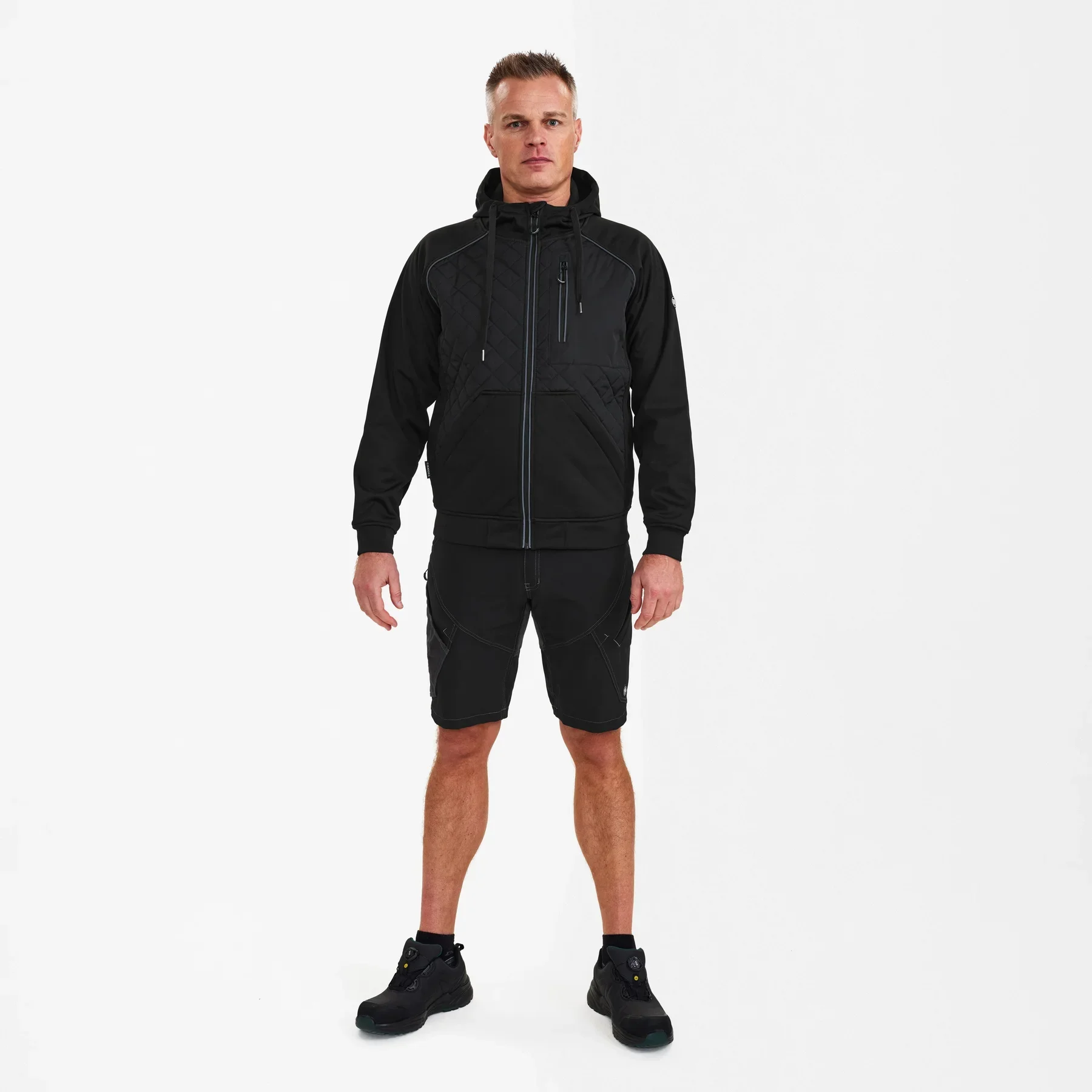 ENGEL X-treme Softshelljacke mit Kapuze – Schwarz