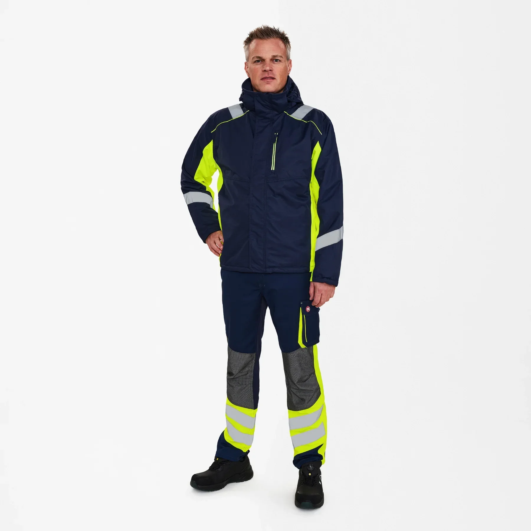 ENGEL Cargo Winterjacke – Blue Ink/Gelb