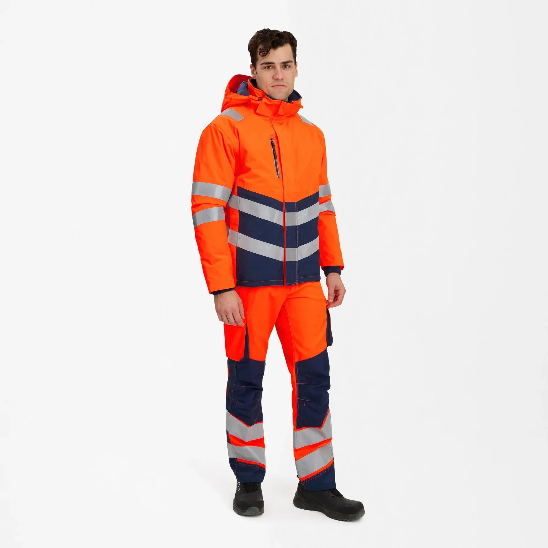 ENGEL Safety Winterjacke – Orange/Blue ink