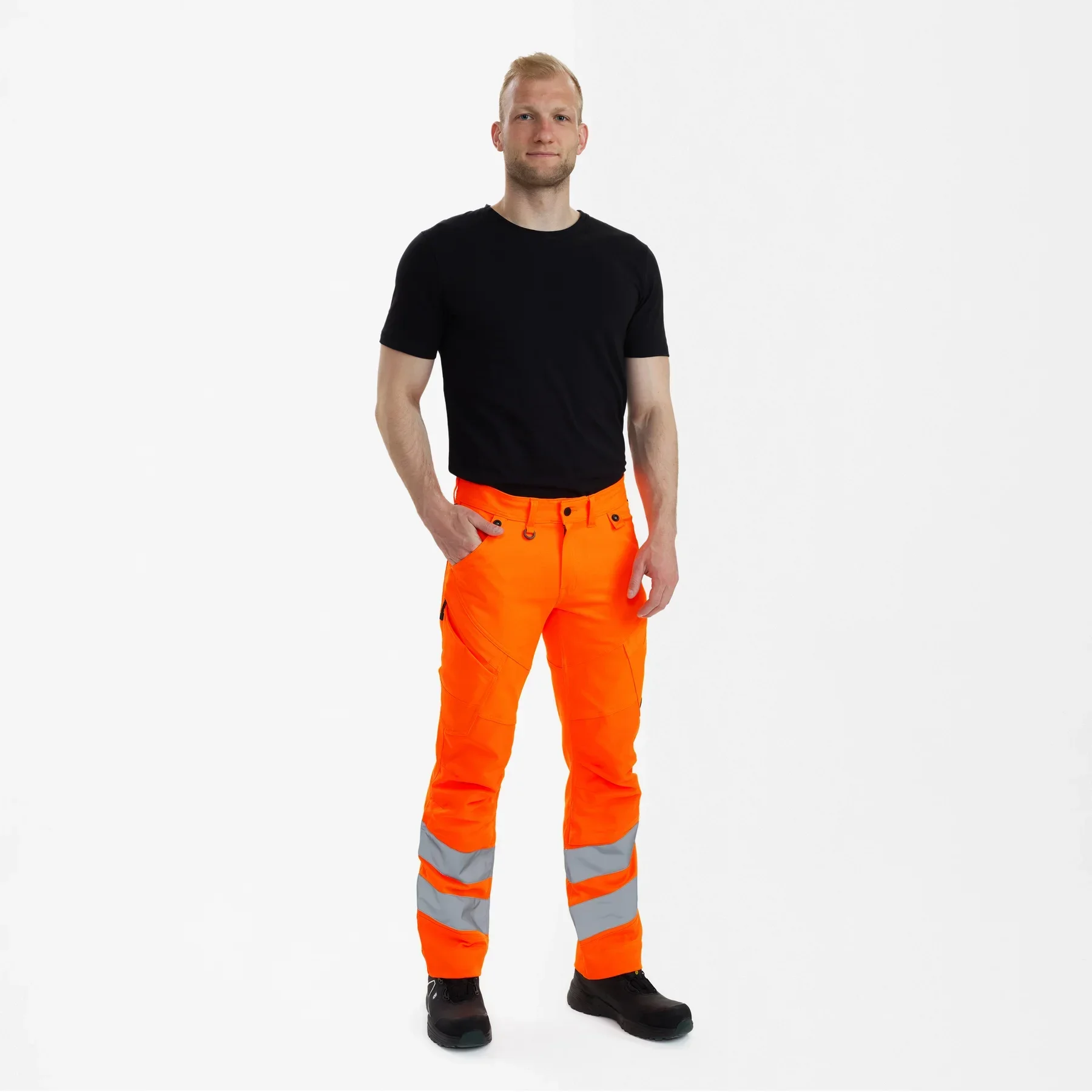 ENGEL Safety Arbeitshose mit 2-Wege-Stretch – Hi-vis Orange