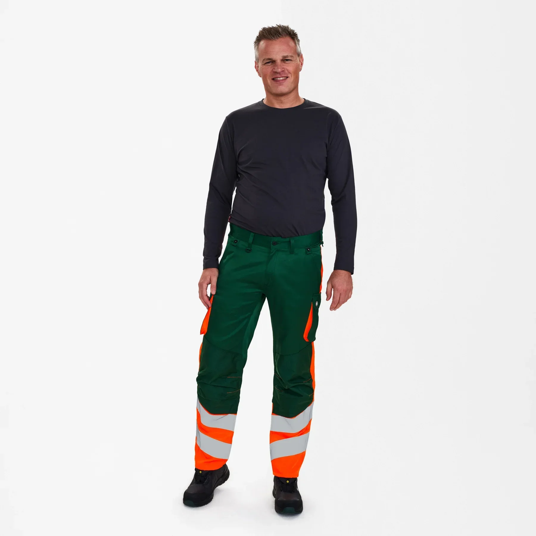 ENGEL Safety Light Arbeitshose – Grün/Orange