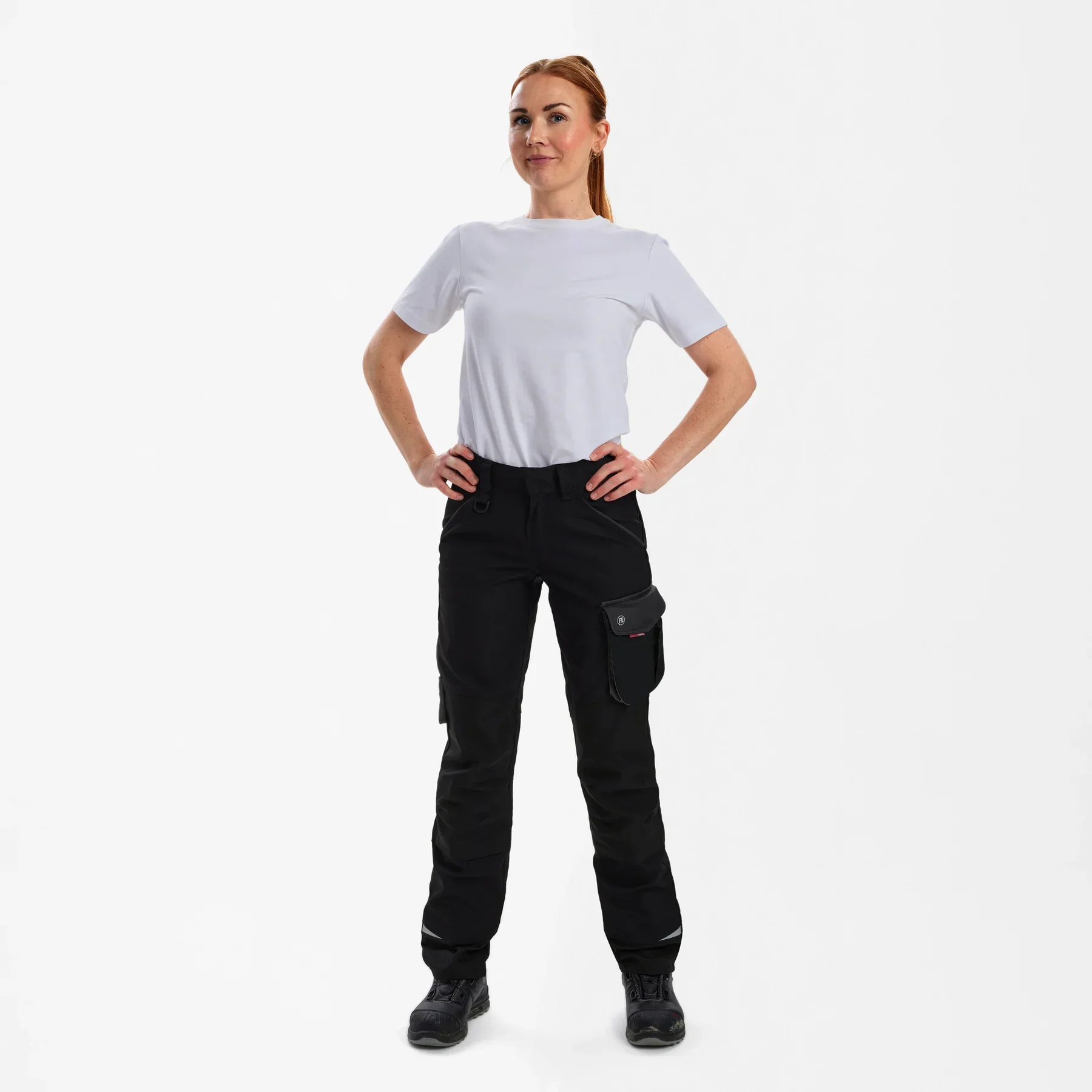 ENGEL Galaxy Damen Arbeitshose – Schwarz/Anthrazit Grau