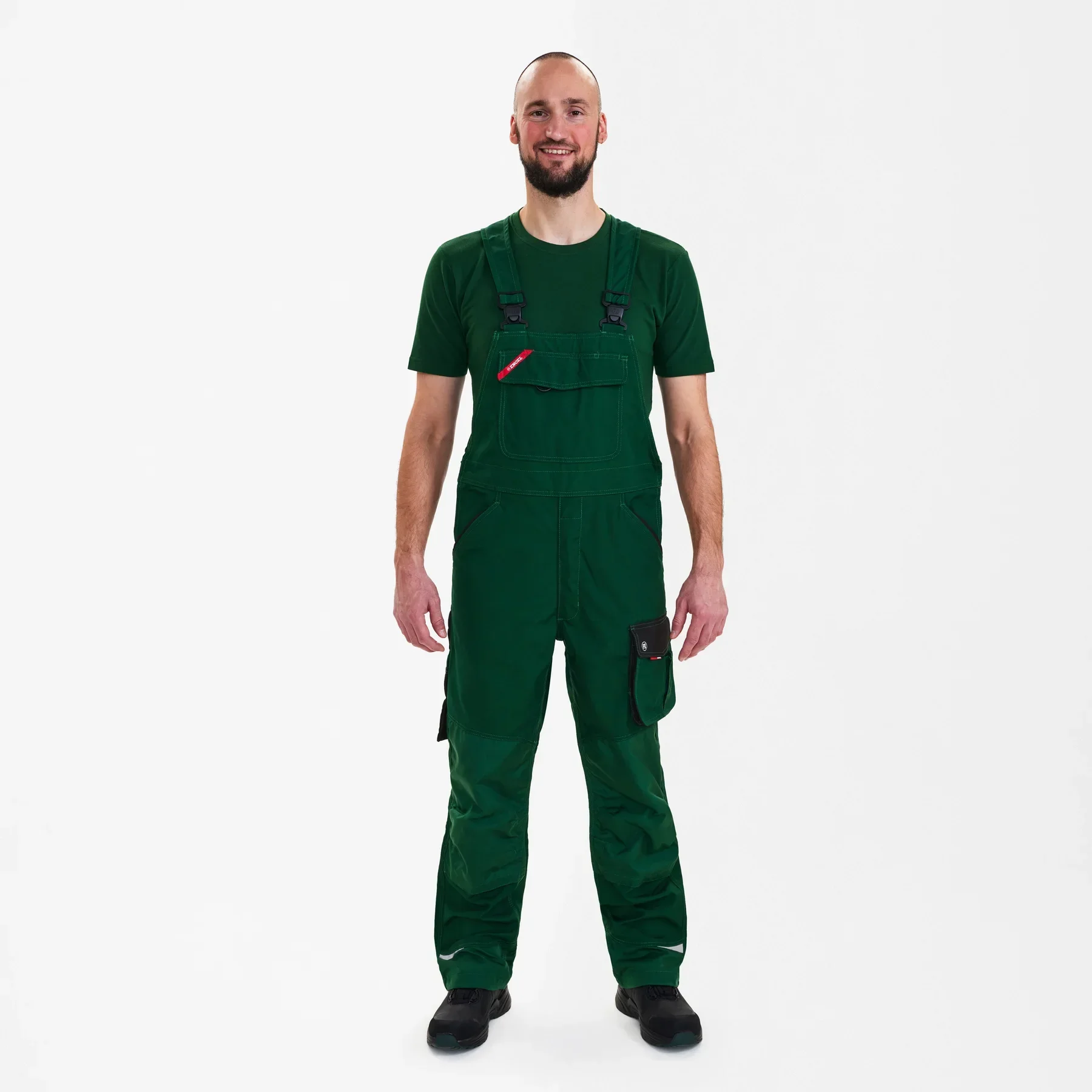 ENGEL Galaxy Latzhose – Grün/Schwarz