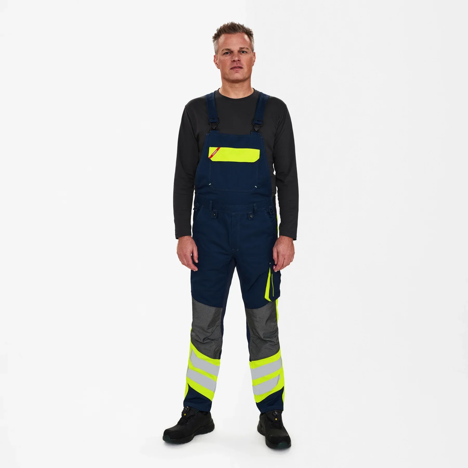 ENGEL Cargo Latzhose – Blue Ink/Gelb