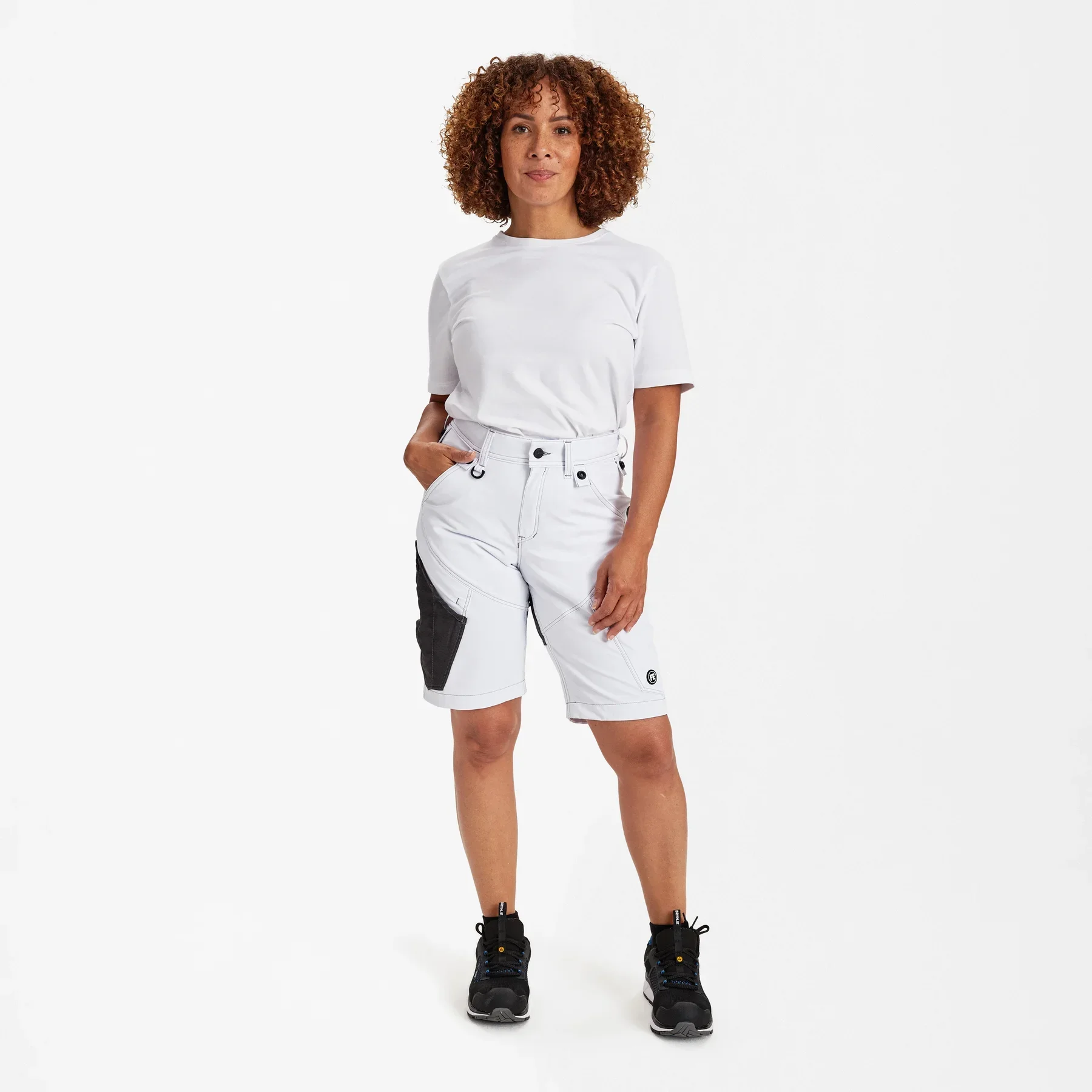 ENGEL X-treme Damen Arbeitsshorts mit 4-Wege-Stretch – Weiss