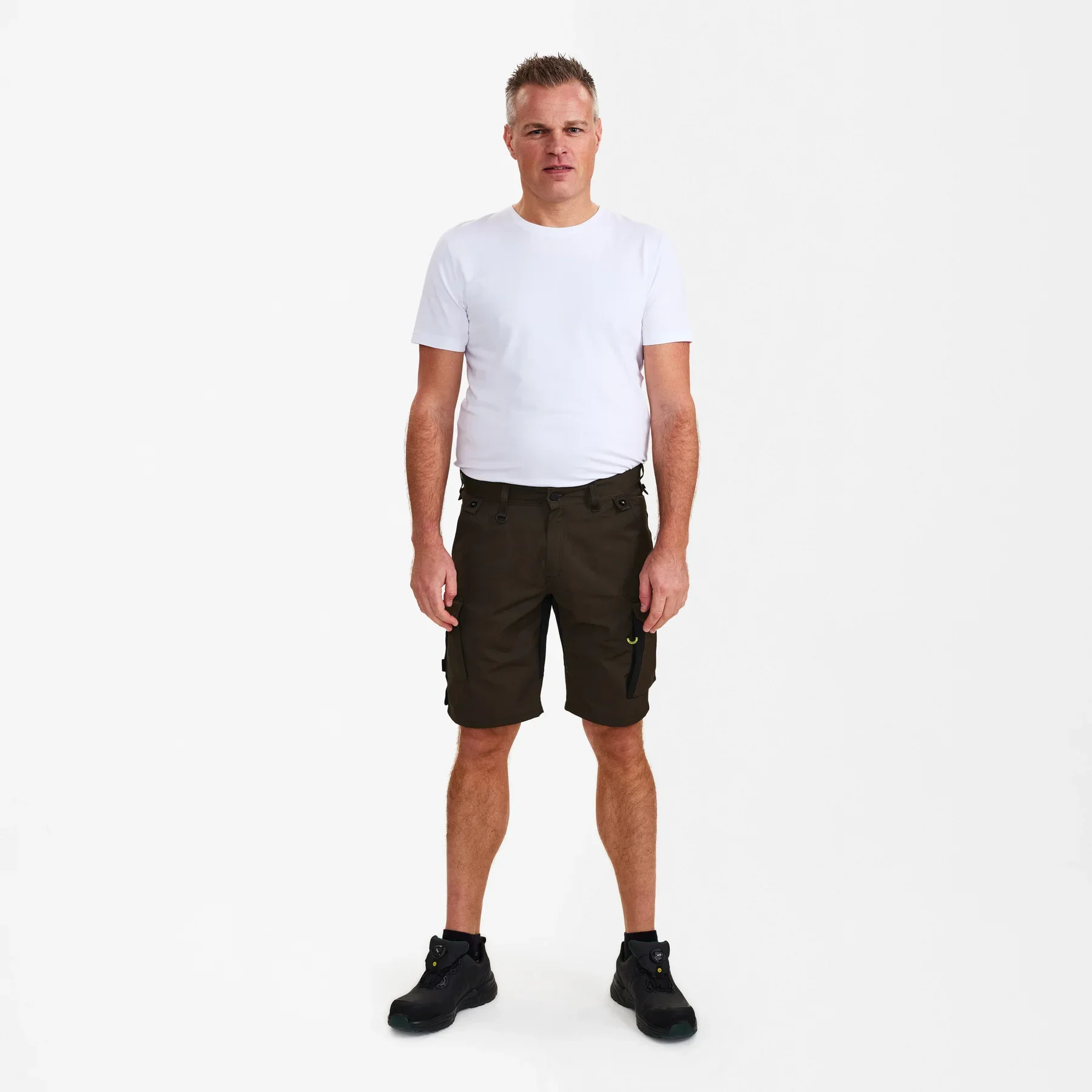 ENGEL X-treme Arbeitsshorts mit Stretch – Mokkabraun/Schwarz