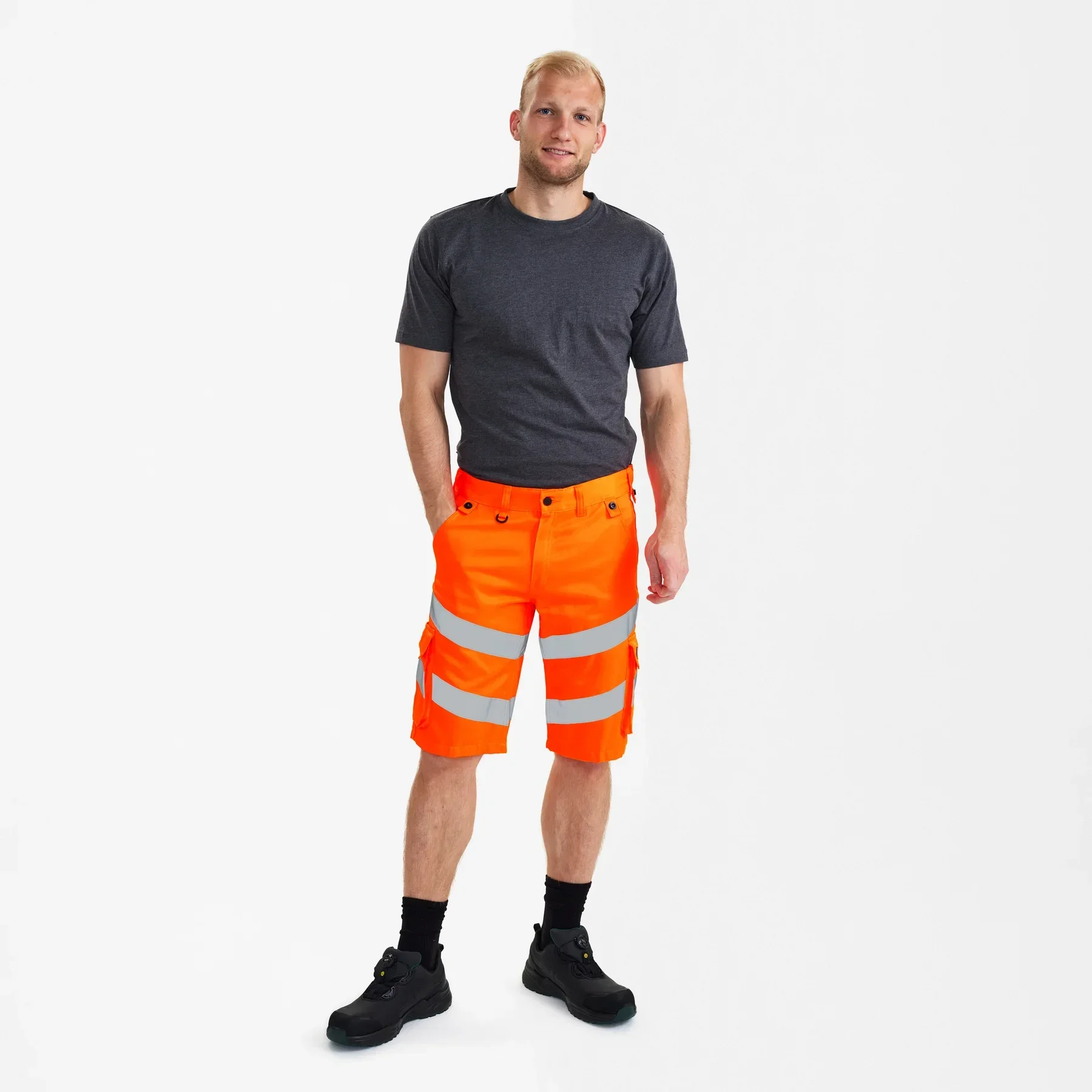ENGEL Safety Light Arbeitsshorts – Hi-vis Orange