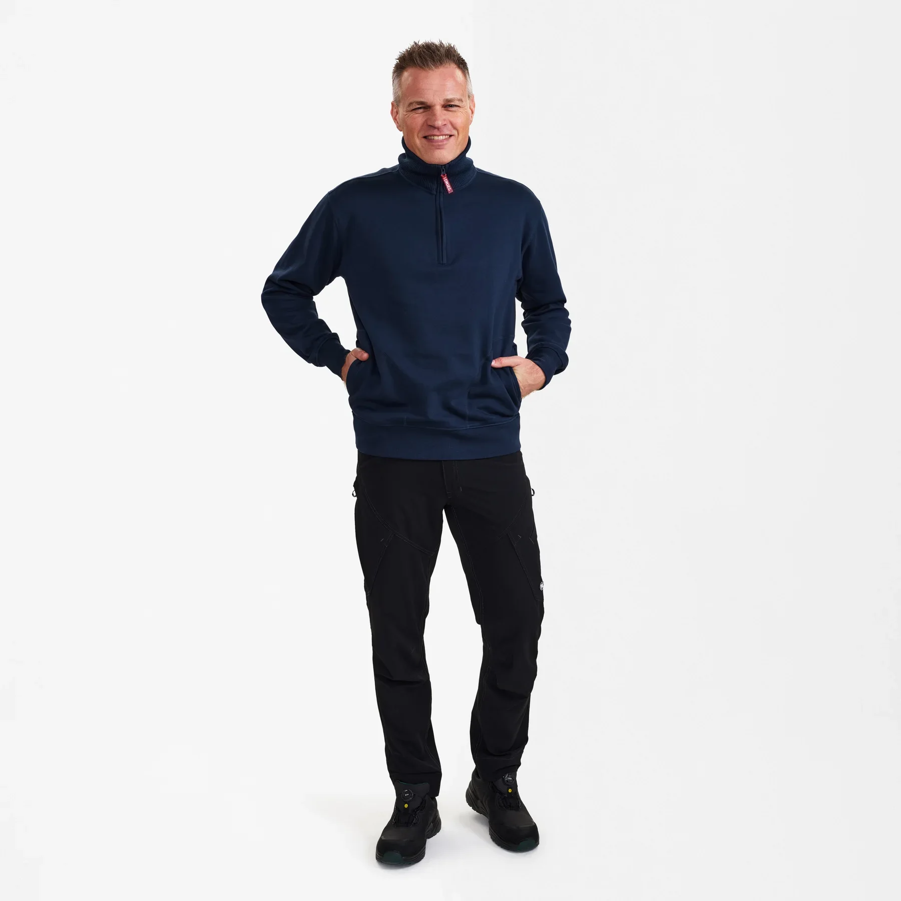 ENGEL Extend Sweatshirt mit hohem Kragen – Blue Ink