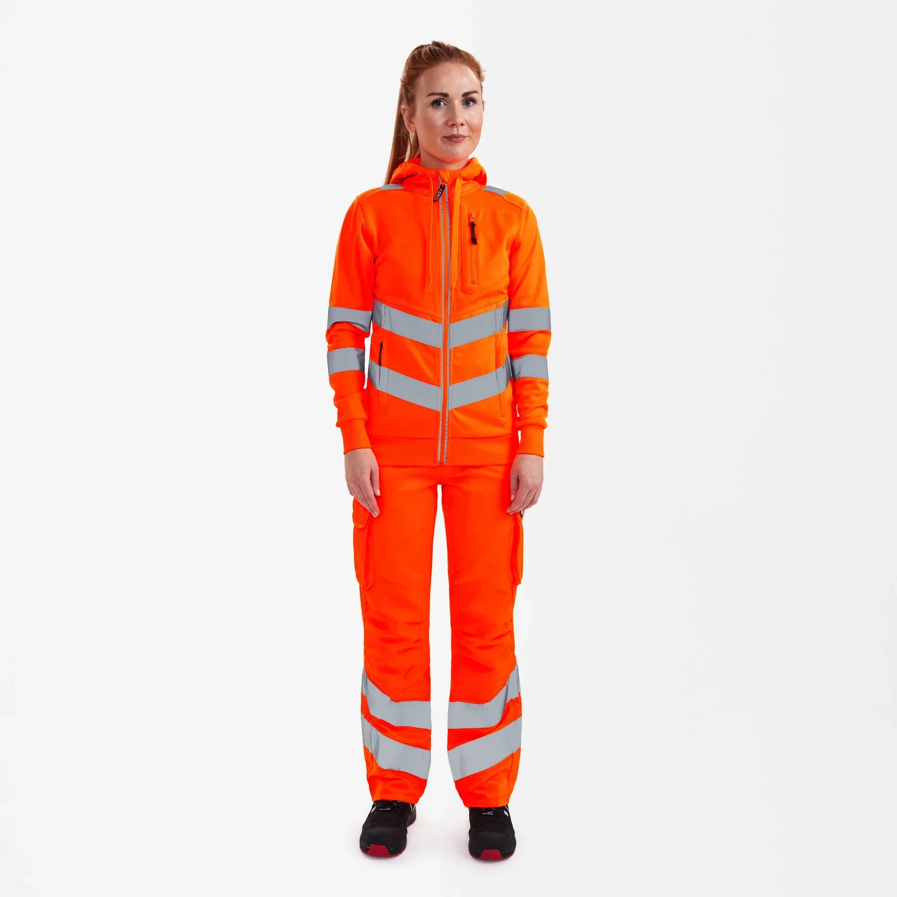 ENGEL Safety Damen Sweatcardigan – Hi-vis Orange