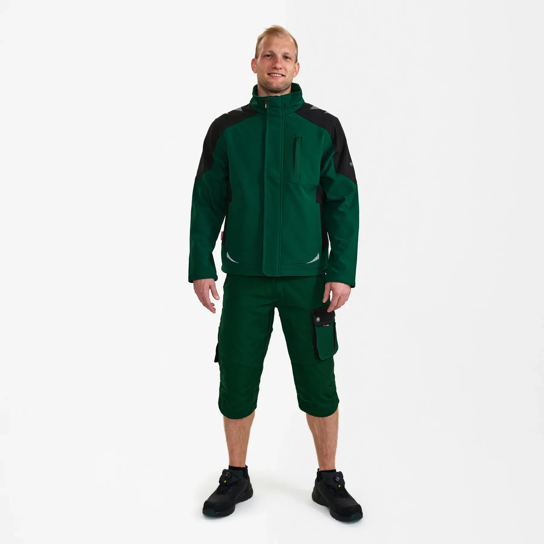 ENGEL Galaxy Softshelljacke – Grün/Schwarz