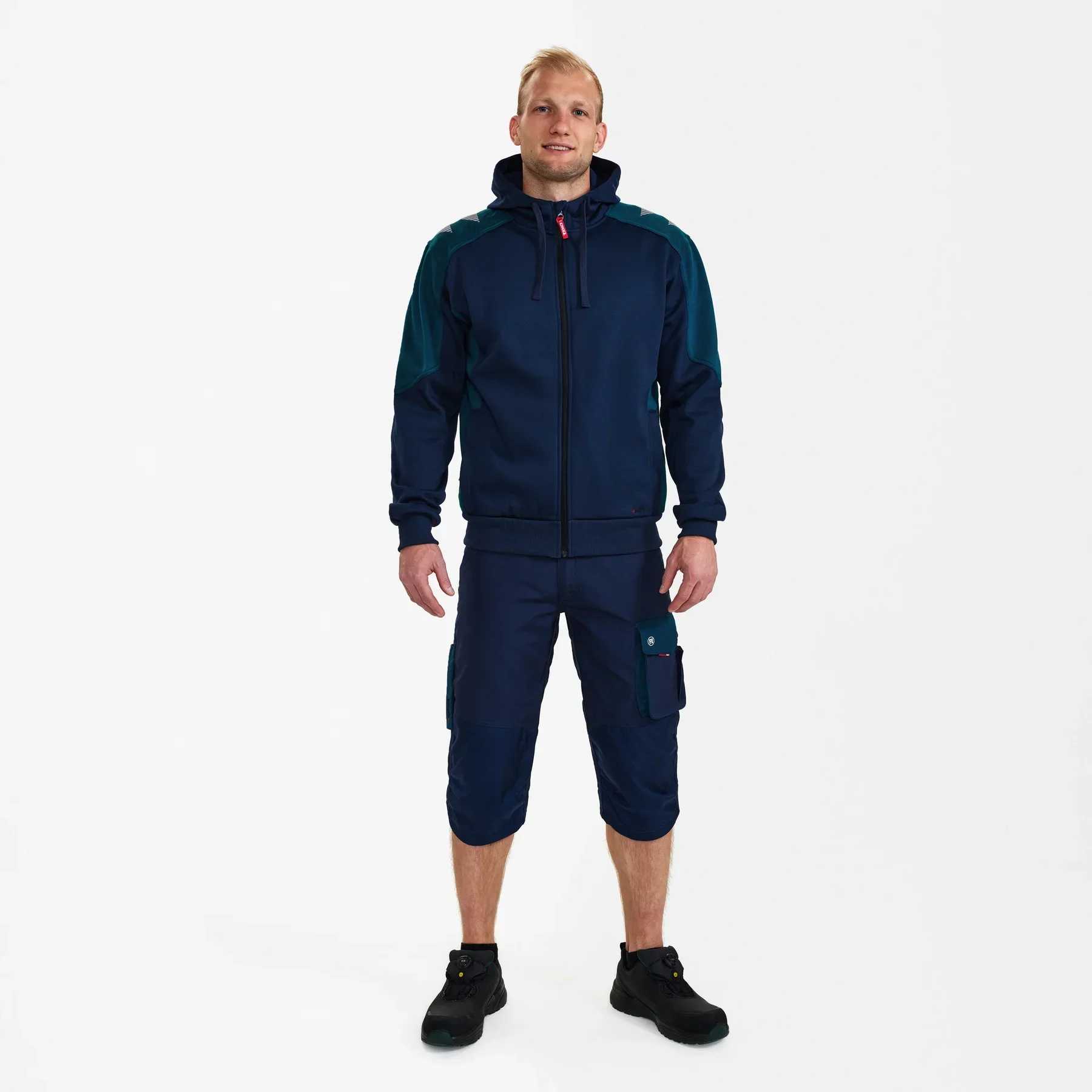 ENGEL Galaxy Sweatcardigan mit Kapuze – Blue Ink/Dark Petrol