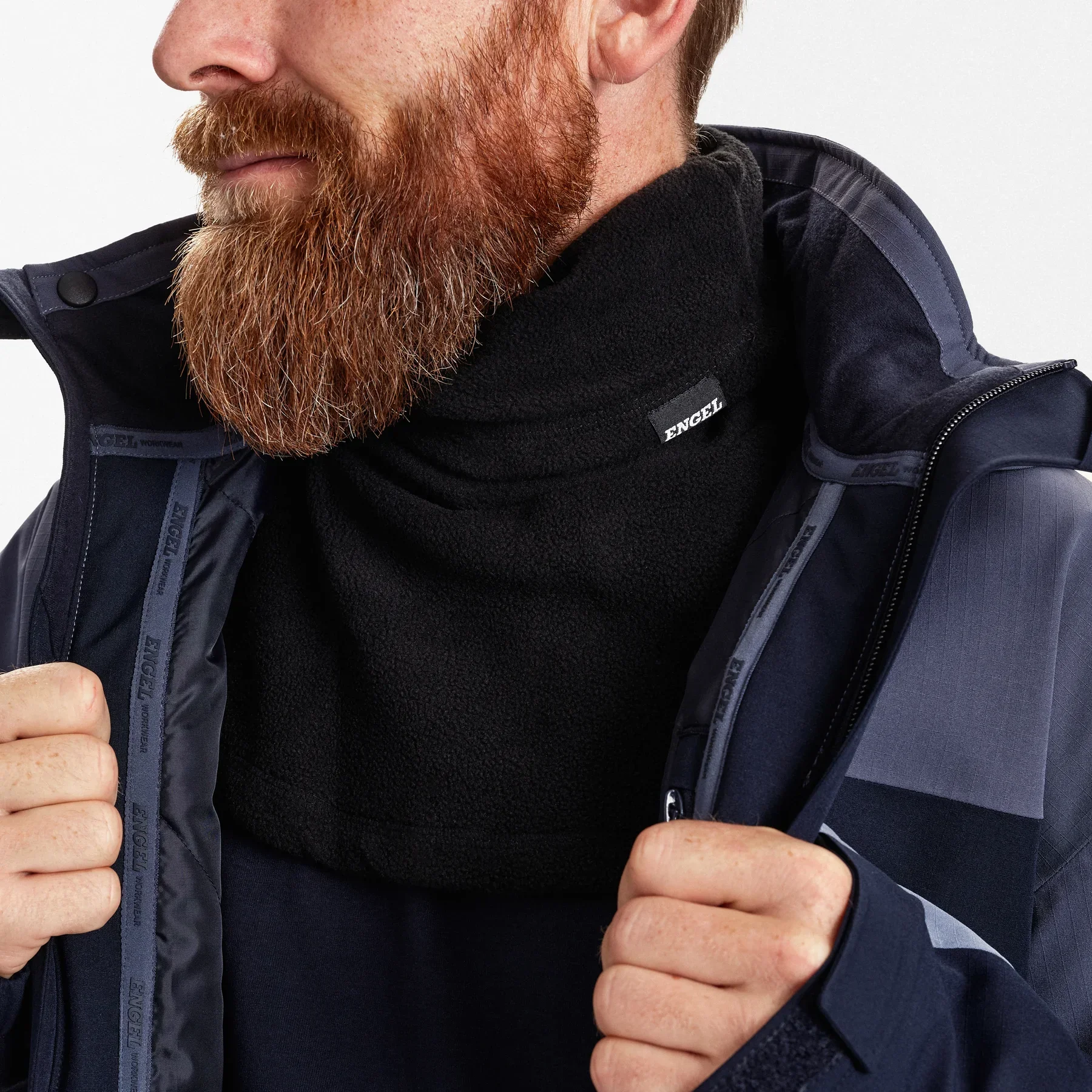 ENGEL Halswärmer aus weichem Fleece – Schwarz