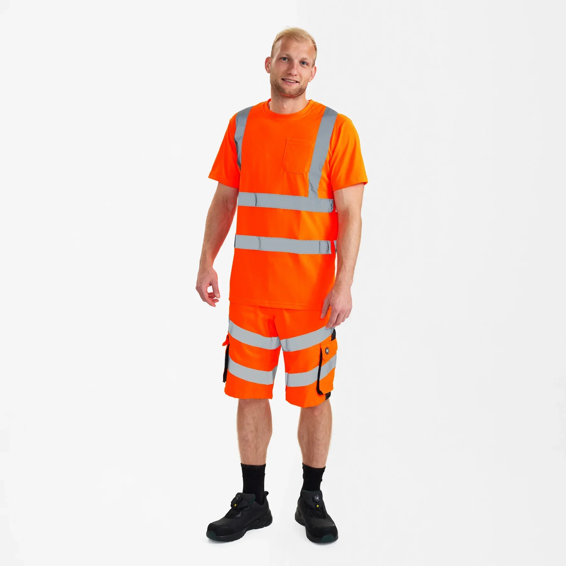 ENGEL Safety T-Shirt mit Brusttasche – Hi-vis Orange