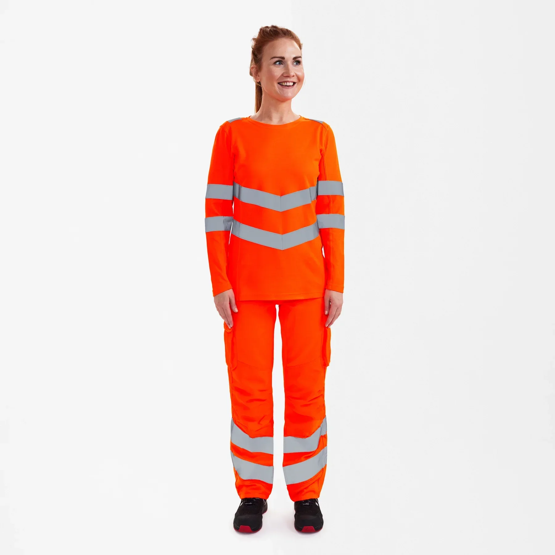 ENGEL Safety Damen langarm-Shirt – Hi-vis Orange