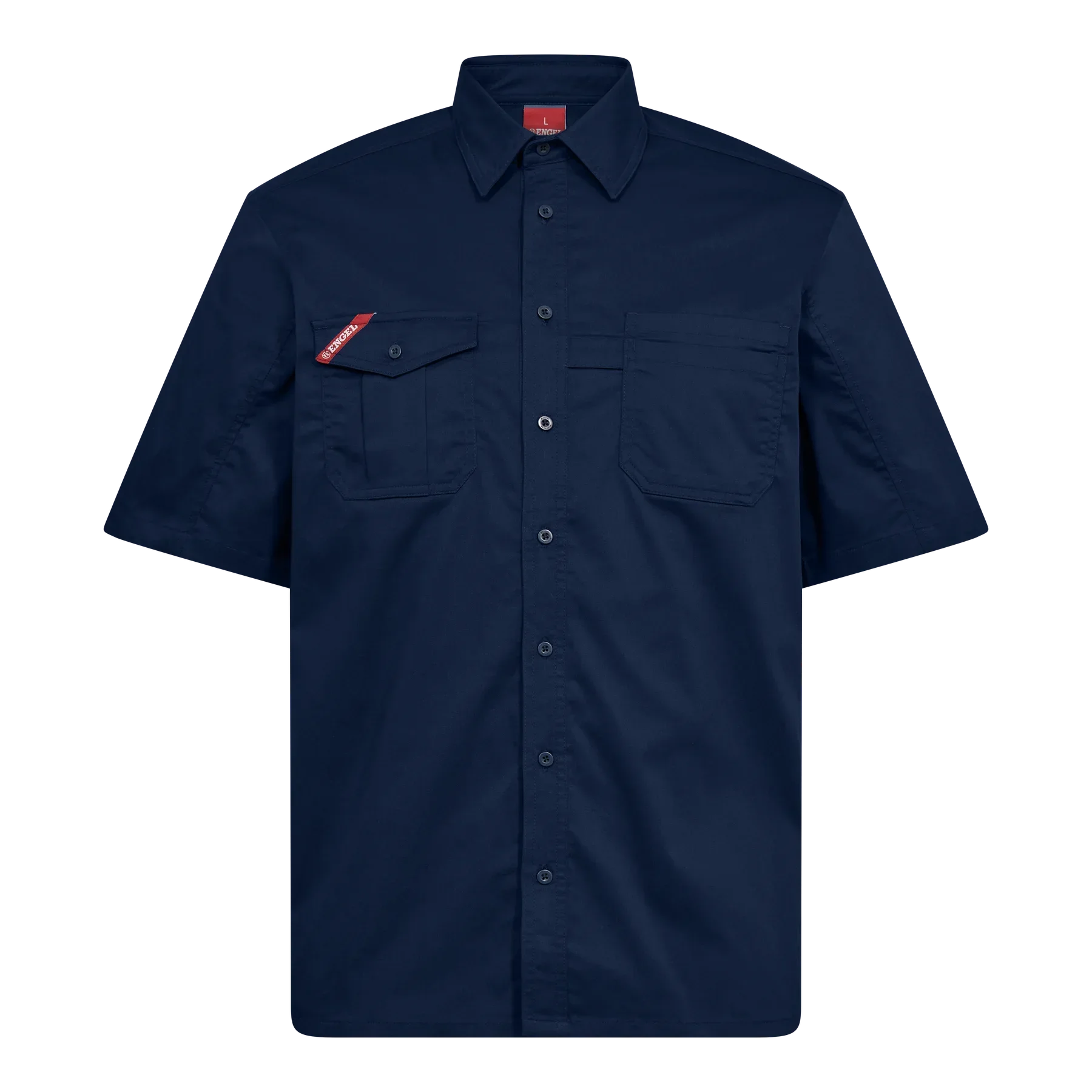 ENGEL Extend kurzärmliges Hemd mit Stretch – Blue Ink