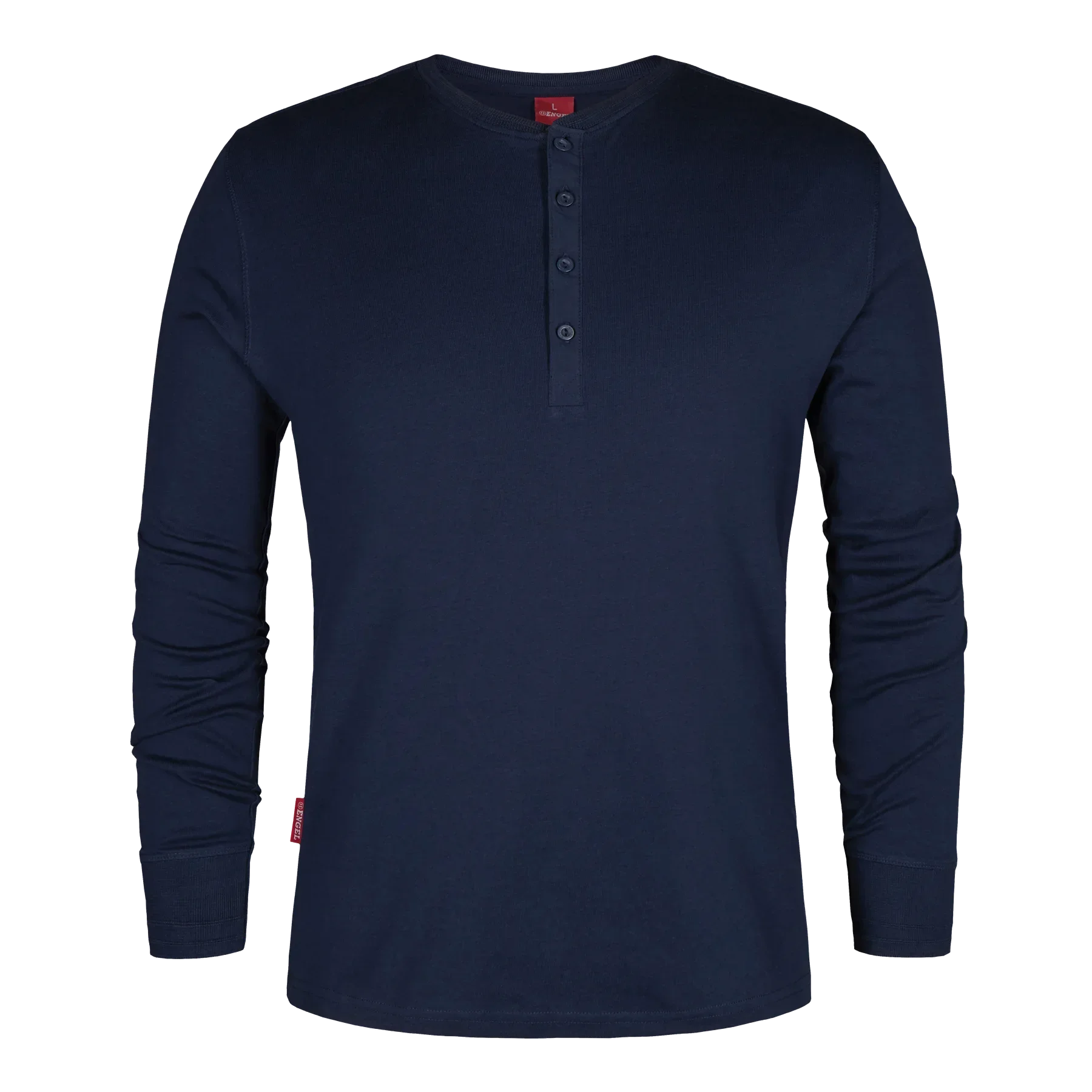 ENGEL Extend Grandad langarm-Shirt – Blue Ink