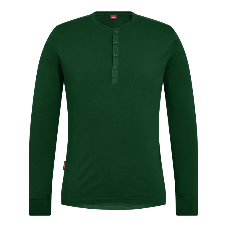 ENGEL Extend Grandad langarm-Shirt – Grün