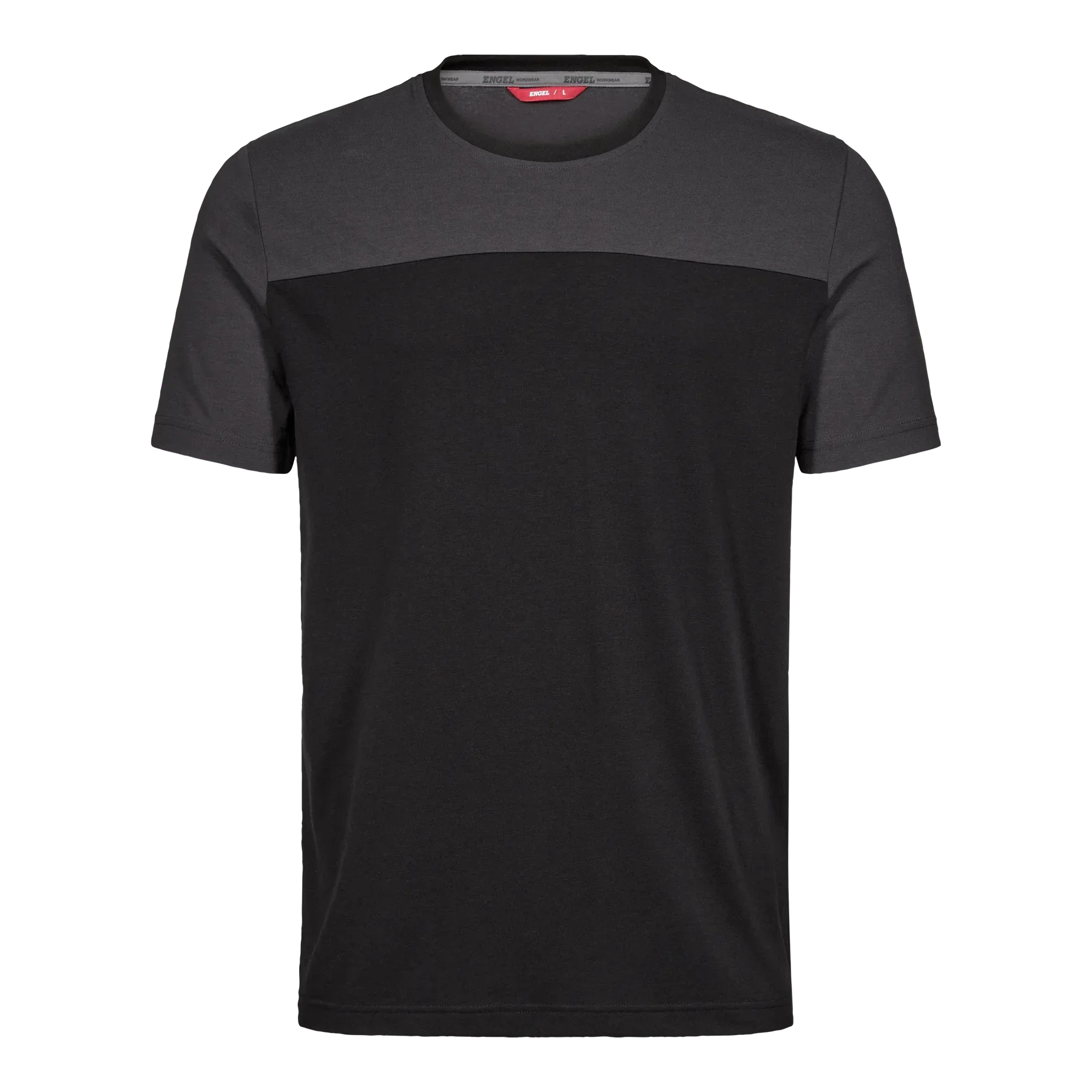ENGEL Entire T-Shirt – Schwarz/Anthrazit Grau