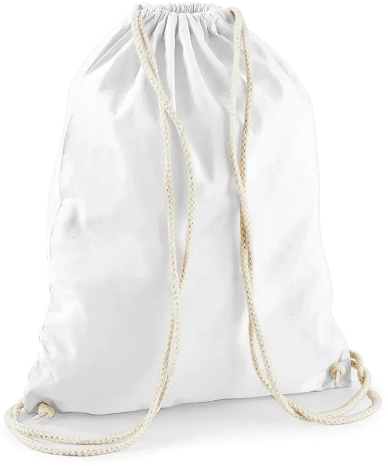 Westford Mill W 110 – Baumwoll Turnbeutel – White