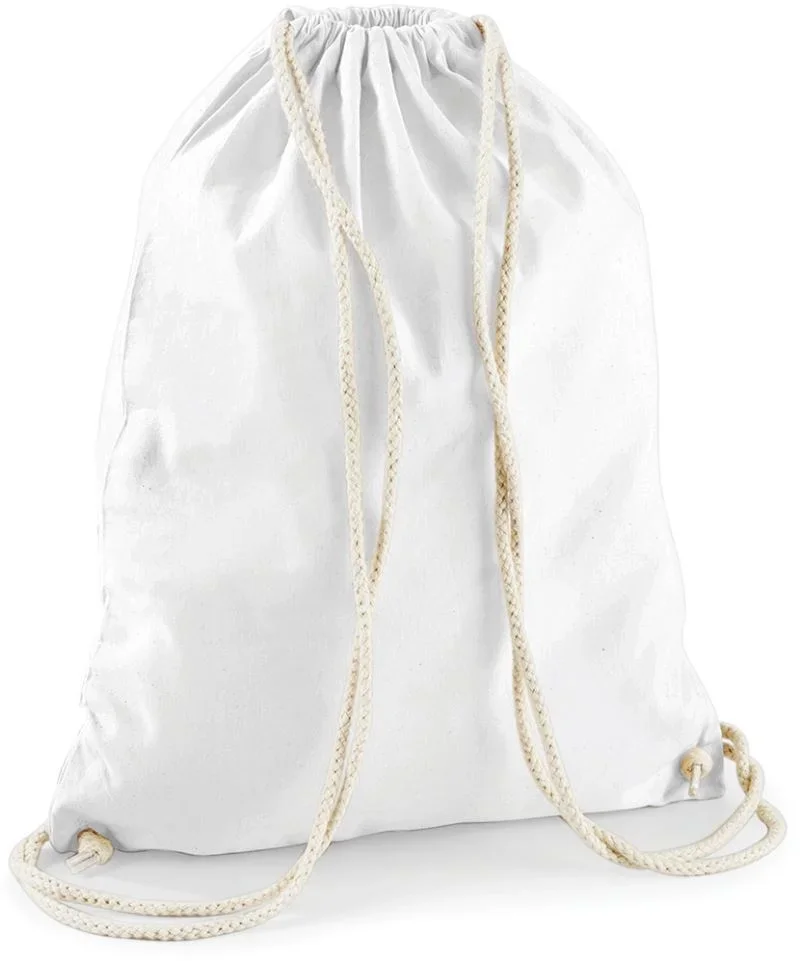 Westford Mill W 110 – Baumwoll Turnbeutel – White