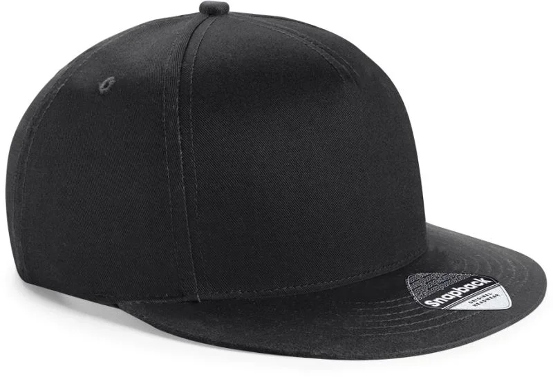 Beechfield B 615 – Kinder 5 Panel Kappe "Snapback" – Black/Black