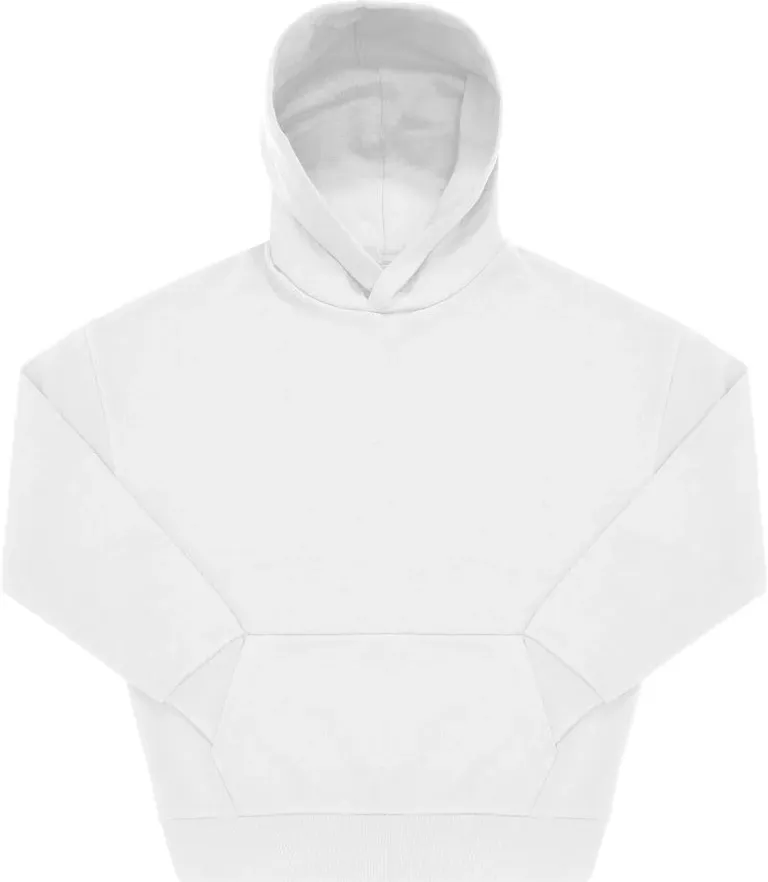 B&C Collection Influence Hoodie – Schwerer Oversize Kapuzen Sweater – White