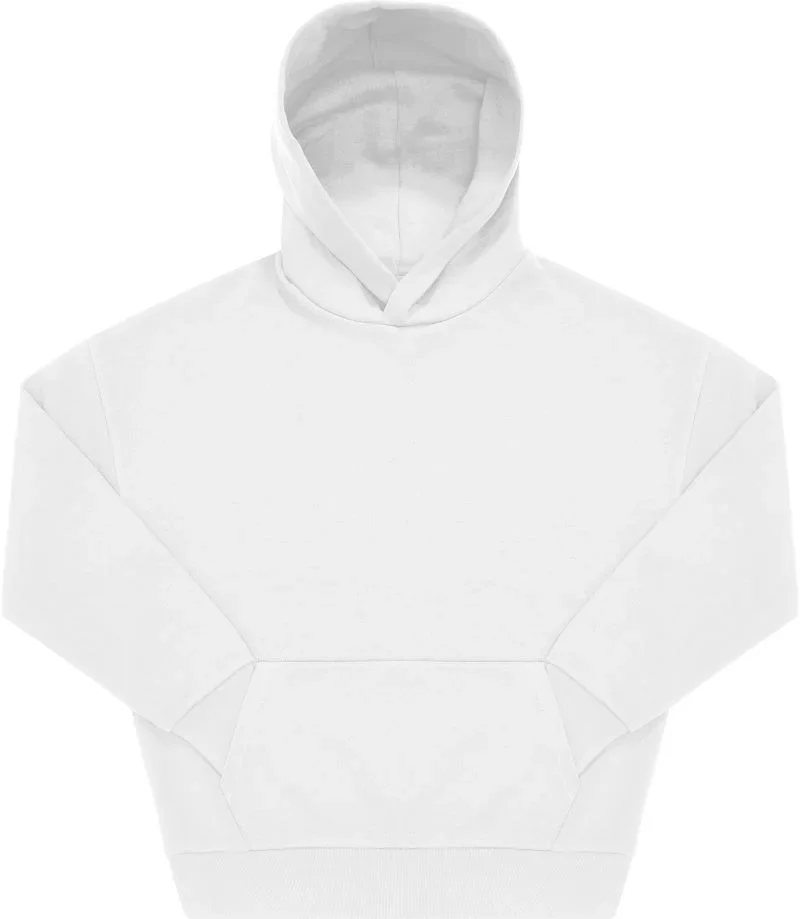 B&C Collection Influence Hoodie – Schwerer Oversize Kapuzen Sweater – White