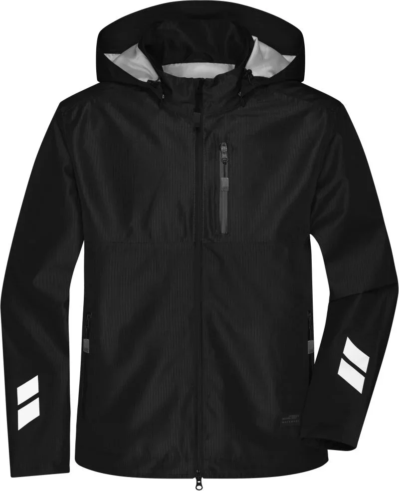 James & Nicholson JN 1814 – Workwear Hardshell Jacke – Black/Black