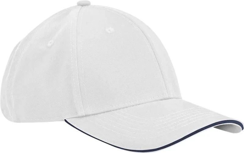 Beechfield B 820C – 6 Panel EarthAware® Kappe – White/French Navy