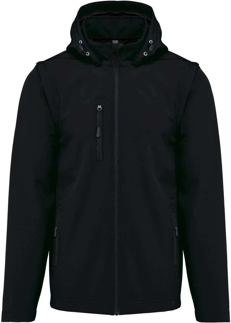 Kariban K 422 – Unisex 3-Lagen Kapuzen Softshell Jacke – Black