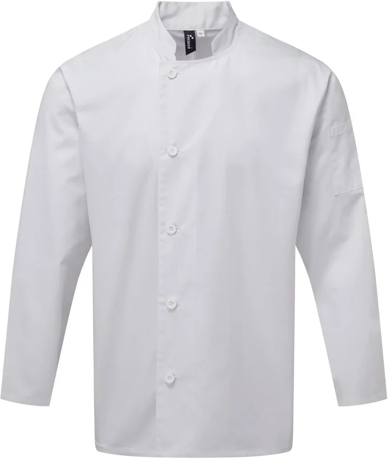 Premier PR 901 – Kochjacke langarm – White