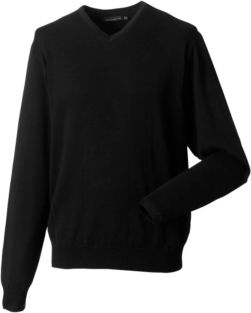 Russell Athletic 710M – V-Ausschnitt Strickpullover – Black