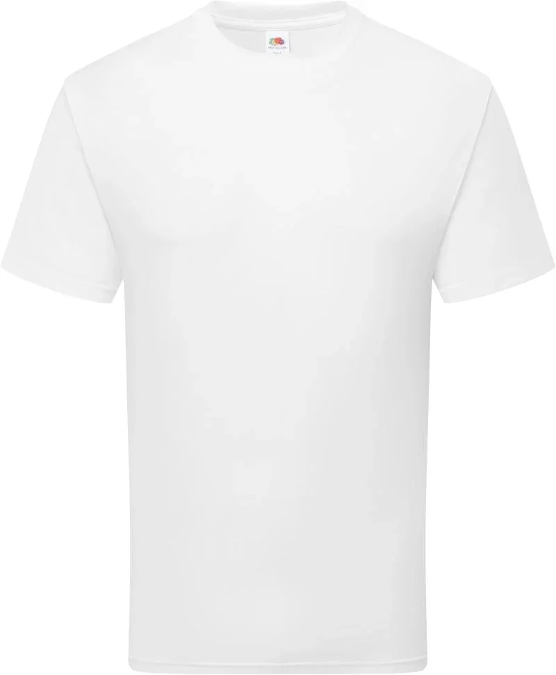 Fruit of the Loom Pure Cotton T – Schweres Bio T-Shirt – White