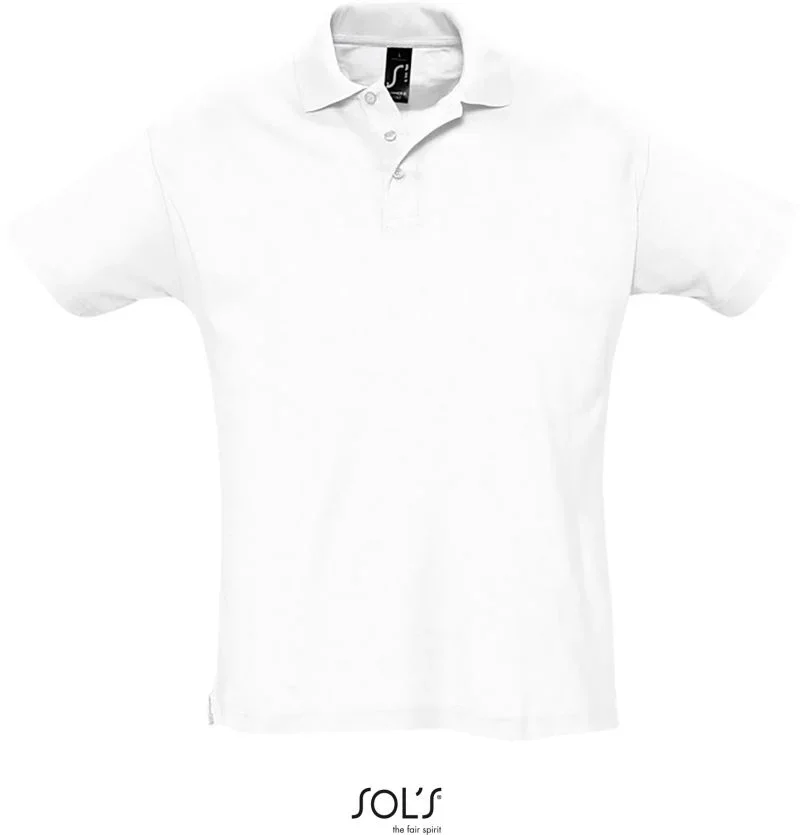SOL's Collection Summer II – Piqué Polo – White