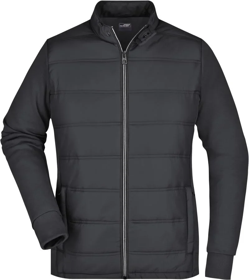 James & Nicholson JN 1123 – Damen Hybrid Sweatjacke – Black