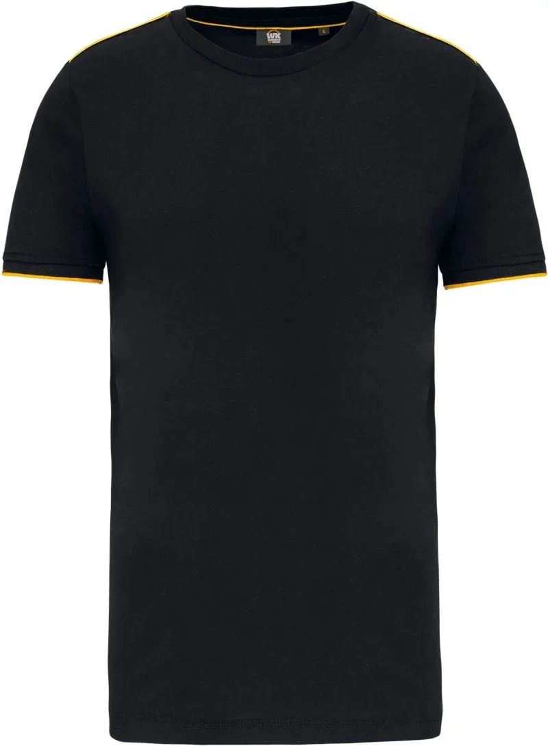 Kariban WK 3020 – Herren Workwear T-Shirt "Day-to-Day" – Black/Yellow