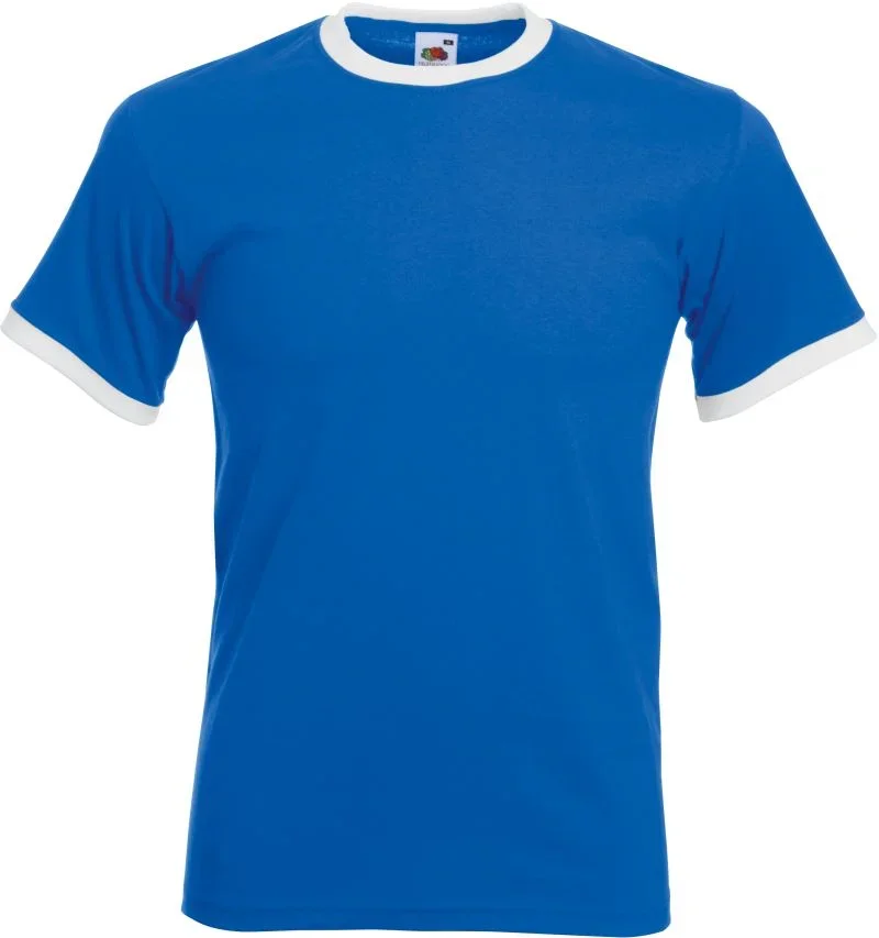 Fruit of the Loom Ringer T – Ringer T-Shirt – Royal Blue/White