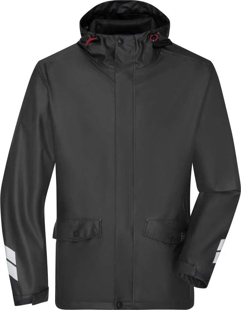 James & Nicholson JN 1846 – Workwear Regenjacke – Black