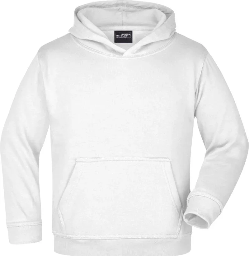 James & Nicholson JN 47K – Kinder Kapuzen Sweater – White