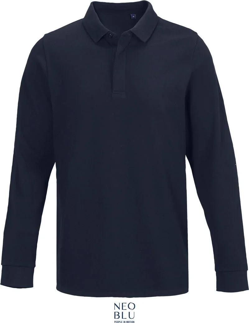 NEOBLU Owen LSL Men – Schweres Herren Piqué Polo langarm – Night Blue