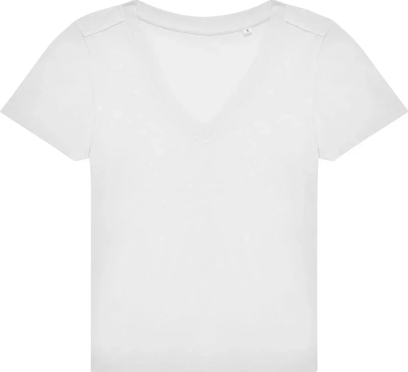B&C Collection E150 V – Damen V-Ausschnitt T-Shirt – White