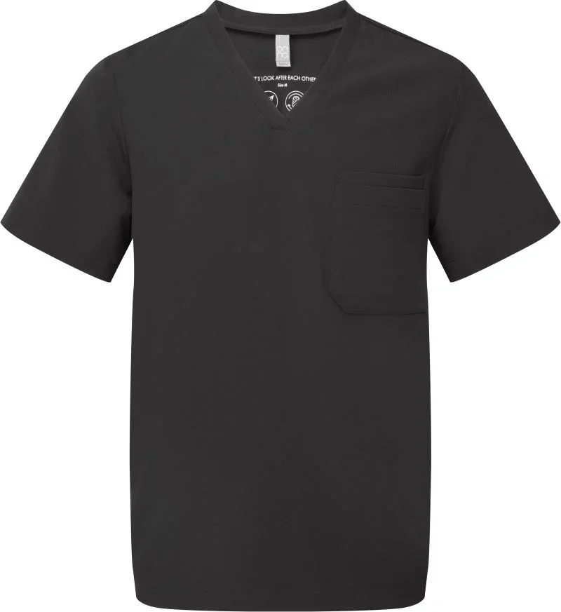 Premier NN 200 – Herren V-Ausschnitt Stretch Kasack – Black