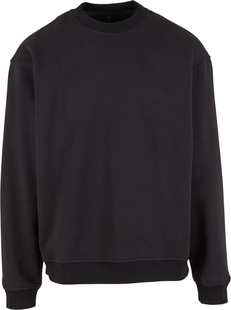 Build your Brand BY 409 – Schwerer Sweater "Loose Fit" – Black