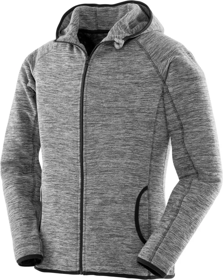 Spiro S 245F – Damen Microfleece Kapuzenjacke – Grey/Black