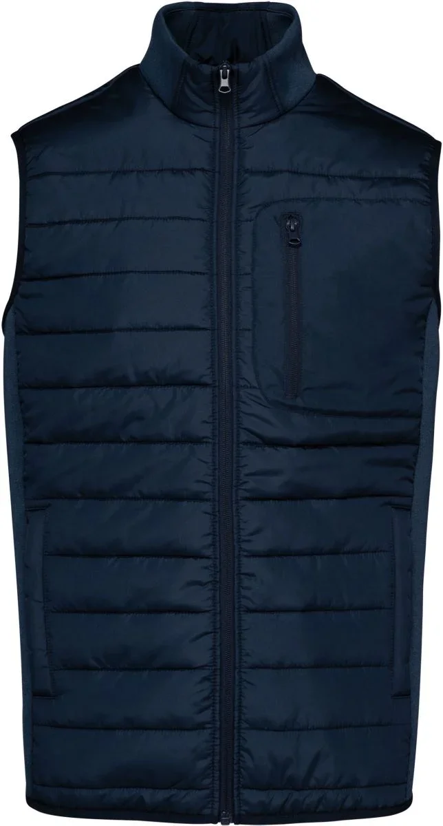 Kariban K 6170 – Herren Hybrid Bodywarmer – Mid Navy/Midnight Navy Heather
