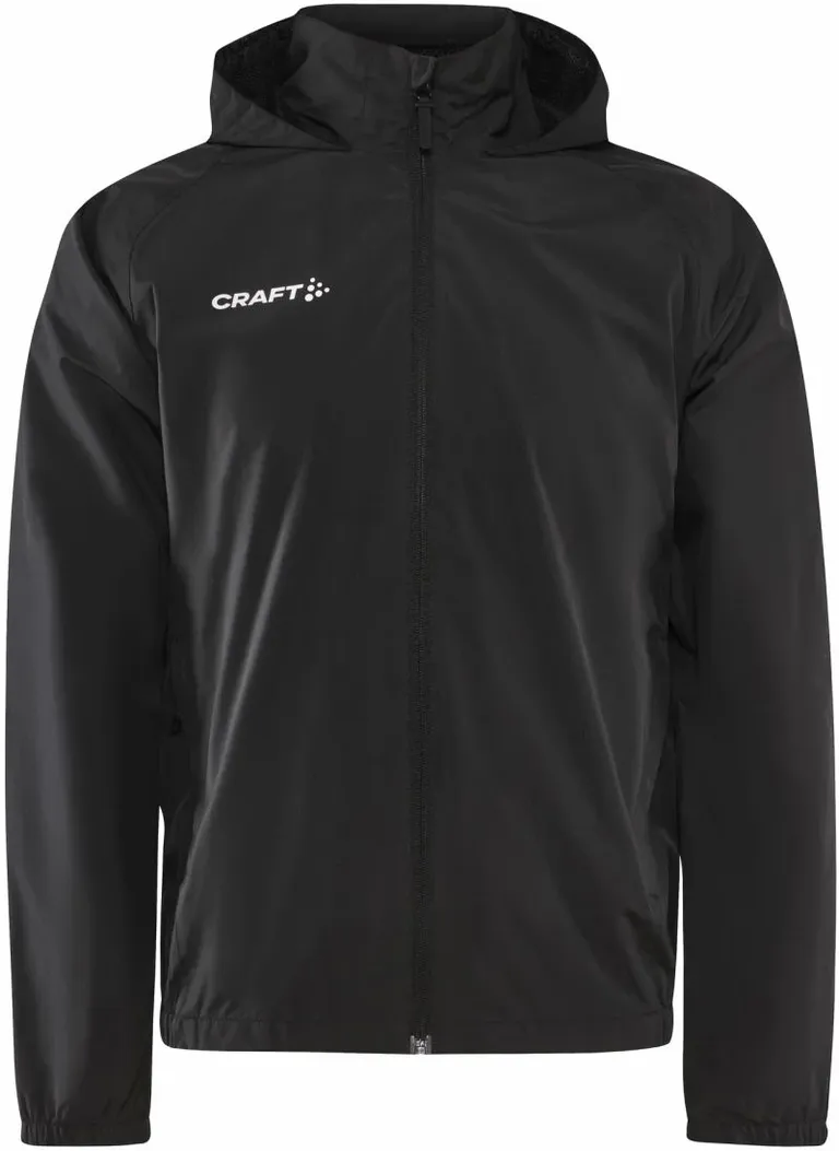 Craft Teamwear Evolve Rain Jacket Jr – Leichte Kinder Regenjacke – Black