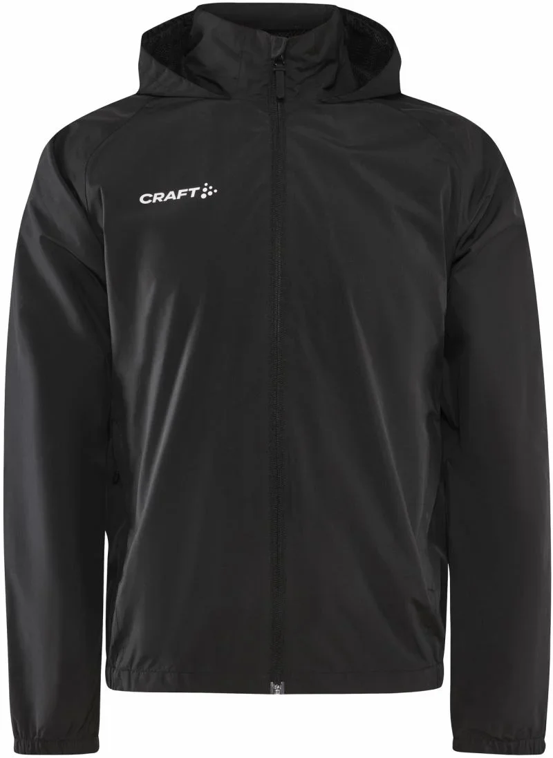 Craft Teamwear Evolve Rain Jacket Jr – Leichte Kinder Regenjacke – Black