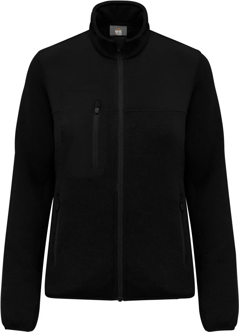Kariban WK 9109 – Damen Workwear Strickfleece Jacke – Black
