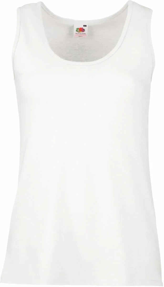 Fruit of the Loom Lady-Fit Valueweight Vest – Damen Trägershirt – White