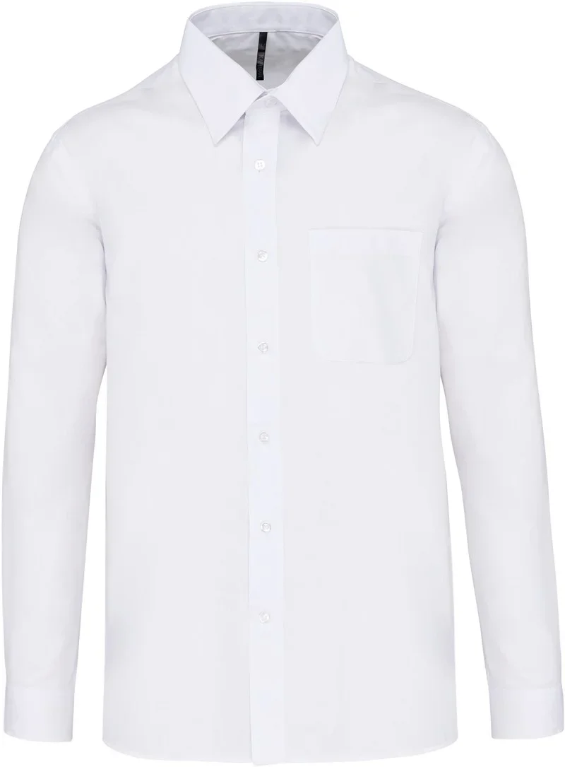 Kariban K 545 – Popeline Hemd "Jofrey" langarm – White
